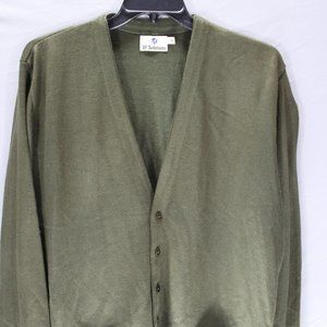 Vintage National Park Service Cardigan Sweater Uniform Green Patch Size 2XL